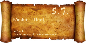 Sándor Tibád névjegykártya